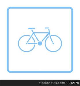 Bike Icon. Blue Frame Design. Vector Illustration.