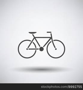 Bike Icon. Dark Gray on Gray Background With Round Shadow. Vector Illustration.