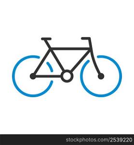 Bike Icon. Editable Bold Outline With Color Fill Design. Vector Illustration.