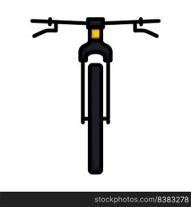 Bike Icon. Editable Bold Outline With Color Fill Design. Vector Illustration.