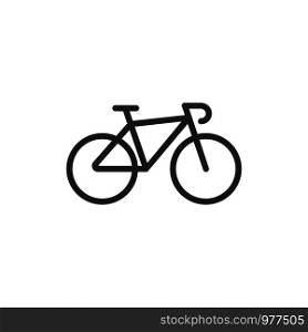 Bike icon. Flat vector illustration in black on white background.