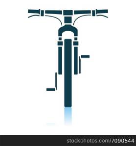 Bike Icon Front View. Shadow Reflection Design. Vector Illustration.