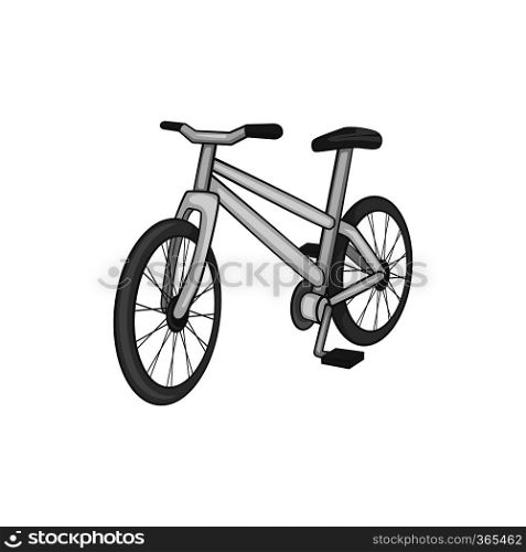 Bike icon in black monochrome style on a white background vector illustration. Bike icon, black monochrome style