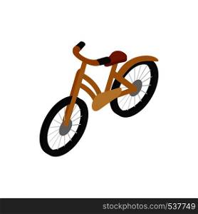 Bike icon in isometric 3d style on a white background. Bike icon, isometric 3d style
