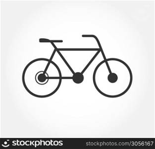 Bike icon. Isolated on a white background. Flat design