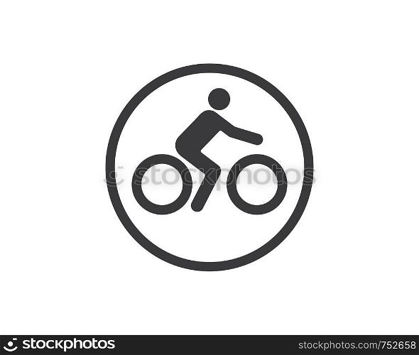 bike icon logo vector illustration design template