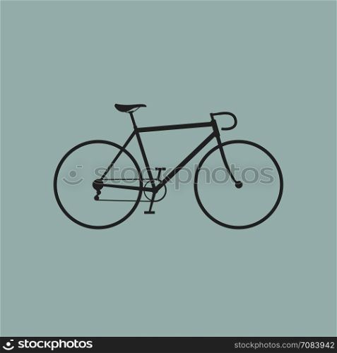 Bike icon on blue background. Vector illustration of bike.