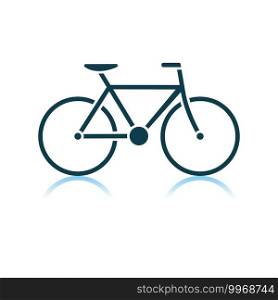 Bike Icon. Shadow Reflection Design. Vector Illustration.