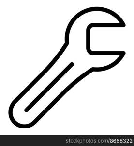 Bike key icon outline vector. Gear part. Filter engine. Bike key icon outline vector. Gear part