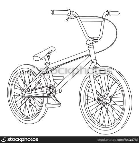 bike outline drawing in eps10