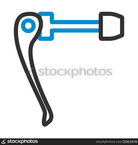 Bike Quick Release Icon. Editable Bold Outline With Color Fill Design. Vector Illustration.