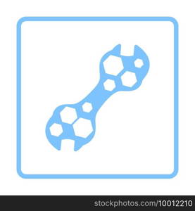 Bike Spanner Icon. Blue Frame Design. Vector Illustration.