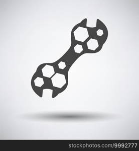 Bike Spanner Icon. Dark Gray on Gray Background With Round Shadow. Vector Illustration.