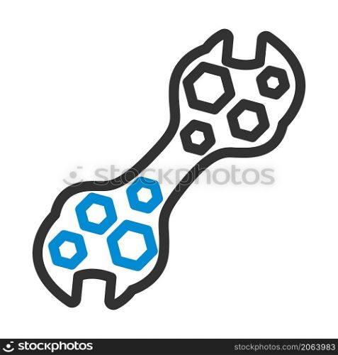 Bike Spanner Icon. Editable Bold Outline With Color Fill Design. Vector Illustration.