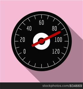 Bike speedometer icon. Flat illustration of bike speedometer vector icon for web design. Bike speedometer icon, flat style