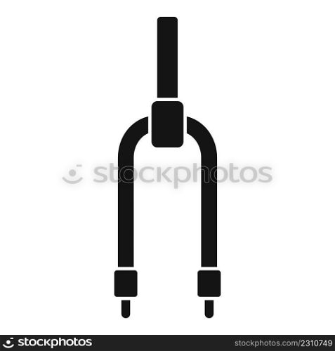 Bike suspension fork icon simple vector. Fix workshop. Wheel garage. Bike suspension fork icon simple vector. Fix workshop