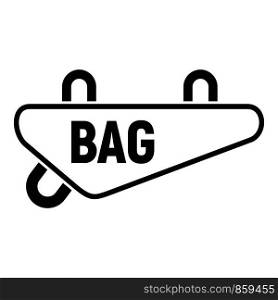 Bike textile bag icon. Simple illustration of bike textile bag vector icon for web design isolated on white background. Bike textile bag icon, simple style