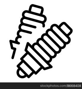 Bike tool icon outline vector. Gear part. Motorbike ride. Bike tool icon outline vector. Gear part