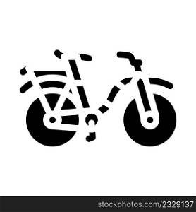bike transport glyph icon vector. bike transport sign. isolated contour symbol black illustration. bike transport glyph icon vector illustration