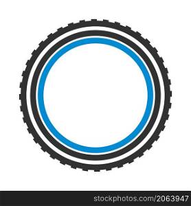 Bike Tyre Icon. Editable Bold Outline With Color Fill Design. Vector Illustration.