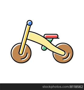 bike wooden color icon vector. bike wooden sign. isolated symbol illustration. bike wooden color icon vector illustration