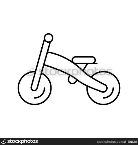 bike wooden line icon vector. bike wooden sign. isolated contour symbol black illustration. bike wooden line icon vector illustration