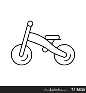 bike wooden line icon vector. bike wooden sign. isolated contour symbol black illustration. bike wooden line icon vector illustration