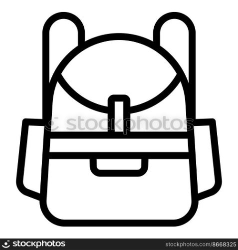 Biker backpack icon outline vector. Motor gear. Engine gear. Biker backpack icon outline vector. Motor gear
