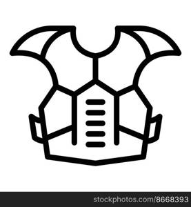 Biker body protection icon outline vector. Motor gear. Helmet equipment. Biker body protection icon outline vector. Motor gear