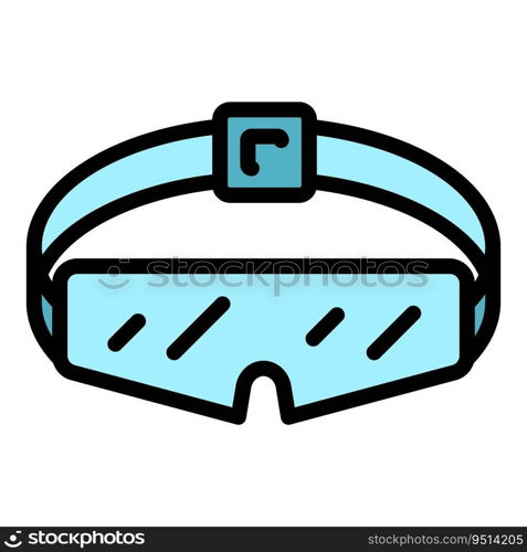 Biker glasses icon outline vector. Gear part. Bike equipment color flat. Biker glasses icon vector flat