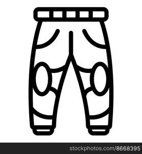 Biker pants icon outline vector. Biker equipment. Bike protection. Biker pants icon outline vector. Biker equipment