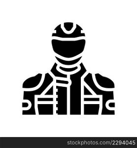 biker rider glyph icon vector. biker rider sign. isolated contour symbol black illustration. biker rider glyph icon vector illustration