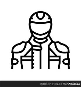 biker rider line icon vector. biker rider sign. isolated contour symbol black illustration. biker rider line icon vector illustration