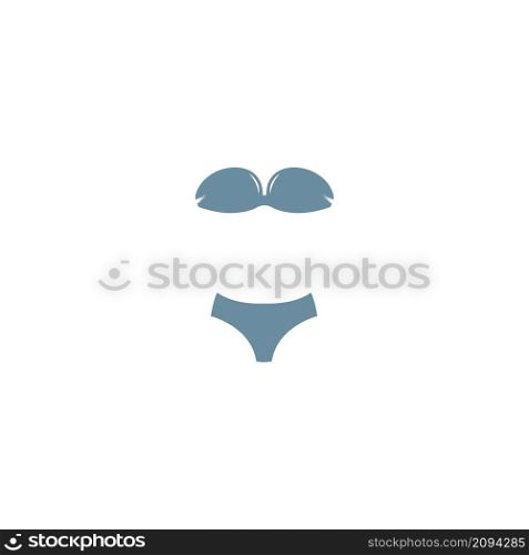 Bikini icon logo flat design template illustration