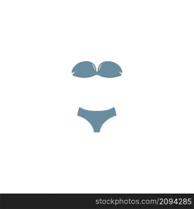 Bikini icon logo flat design template illustration
