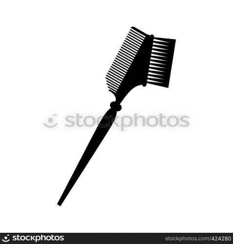 Bilateral comb black simple icon isolated on white background. Bilateral comb black simple icon