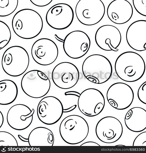bilberry vector pattern on white background. bilberry vector pattern