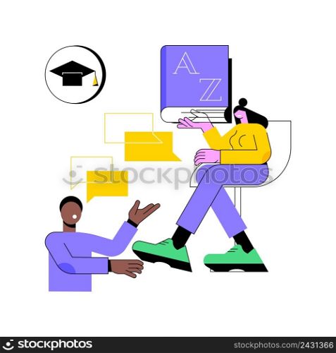 Bilingual immersion program abstract concept vector illustration. Early education program, foreign language elementary schooling, bilingual preschool, immersion teaching method abstract metaphor.. Bilingual immersion program abstract concept vector illustration.