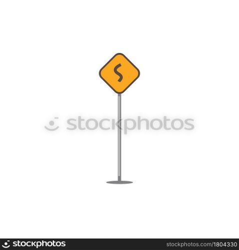 billboard attention hightway sign icon vector illustration design template web