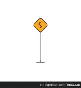billboard attention hightway sign icon vector illustration design template web