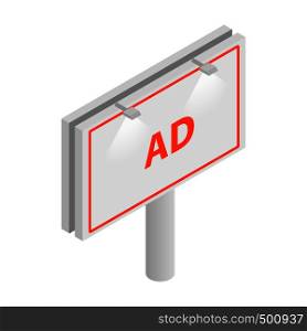Billboard for advertising icon in isometric 3d style on a white background. Billboard icon, isometric 3d style