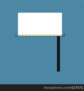 Billboard road signage vertical offer front view vector icon ad. Information advertisement city banner element