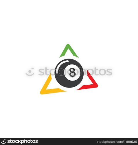 Billiard logo vector illustration template