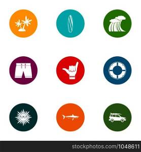 Billow icons set. Flat set of 9 billow vector icons for web isolated on white background. Billow icons set, flat style
