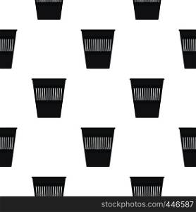 Bin for papers pattern seamless background in flat style repeat vector illustration. Bin for papers pattern seamless