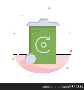 Bin, Recycling, Energy, Recycil bin Abstract Flat Color Icon Template