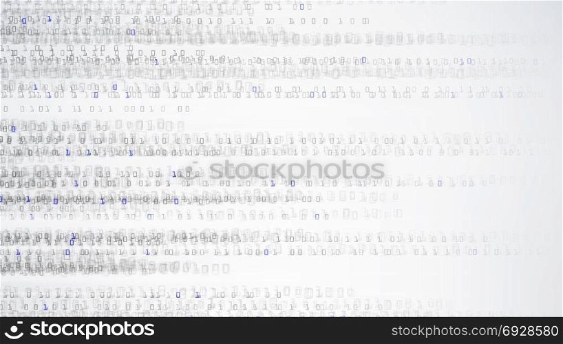 Binary Background. Matrix Style Binary Background With Falling Numbers. Vector Illustration. Binary Cyberspace Background. Coding Or Hacker Concept. Matrix Style. Vector