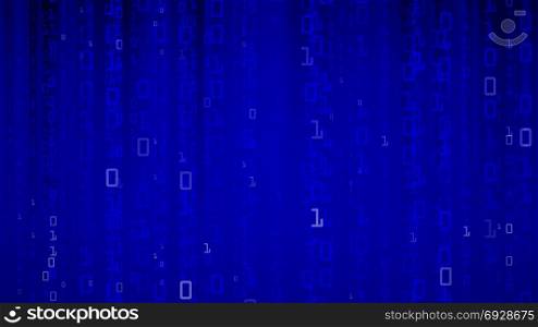 Binary Background. Streaming Binary Code. Coding Or Hacker Concept. Vector Illustration. Binary Cyberspace Background. Coding Or Hacker Concept. Matrix Style. Vector