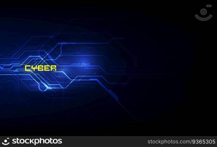binary circuit board future technology, blue cyber security concept background, abstract hi speed digital internet.