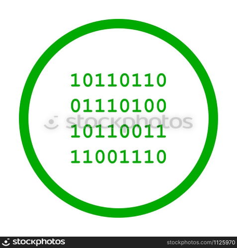 Binary code and circle